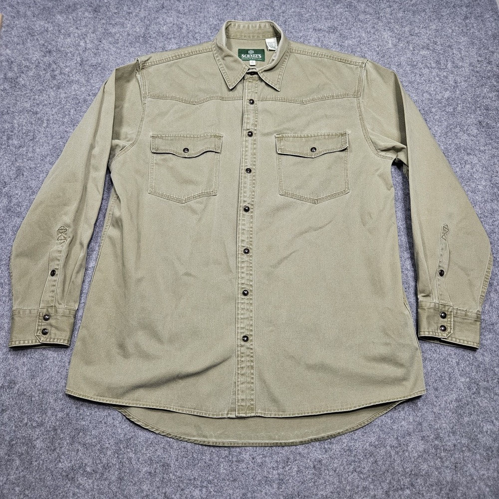 Schnee's Bozeman Montana Pearl Snap Shirt Men's Large Tall